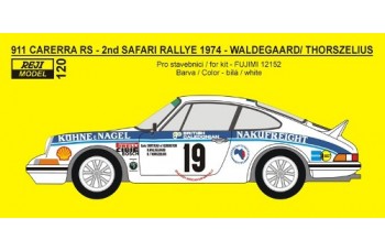 Decal - Porsche 911 Carrera 2.7RS - 2nd Safari rally 1974